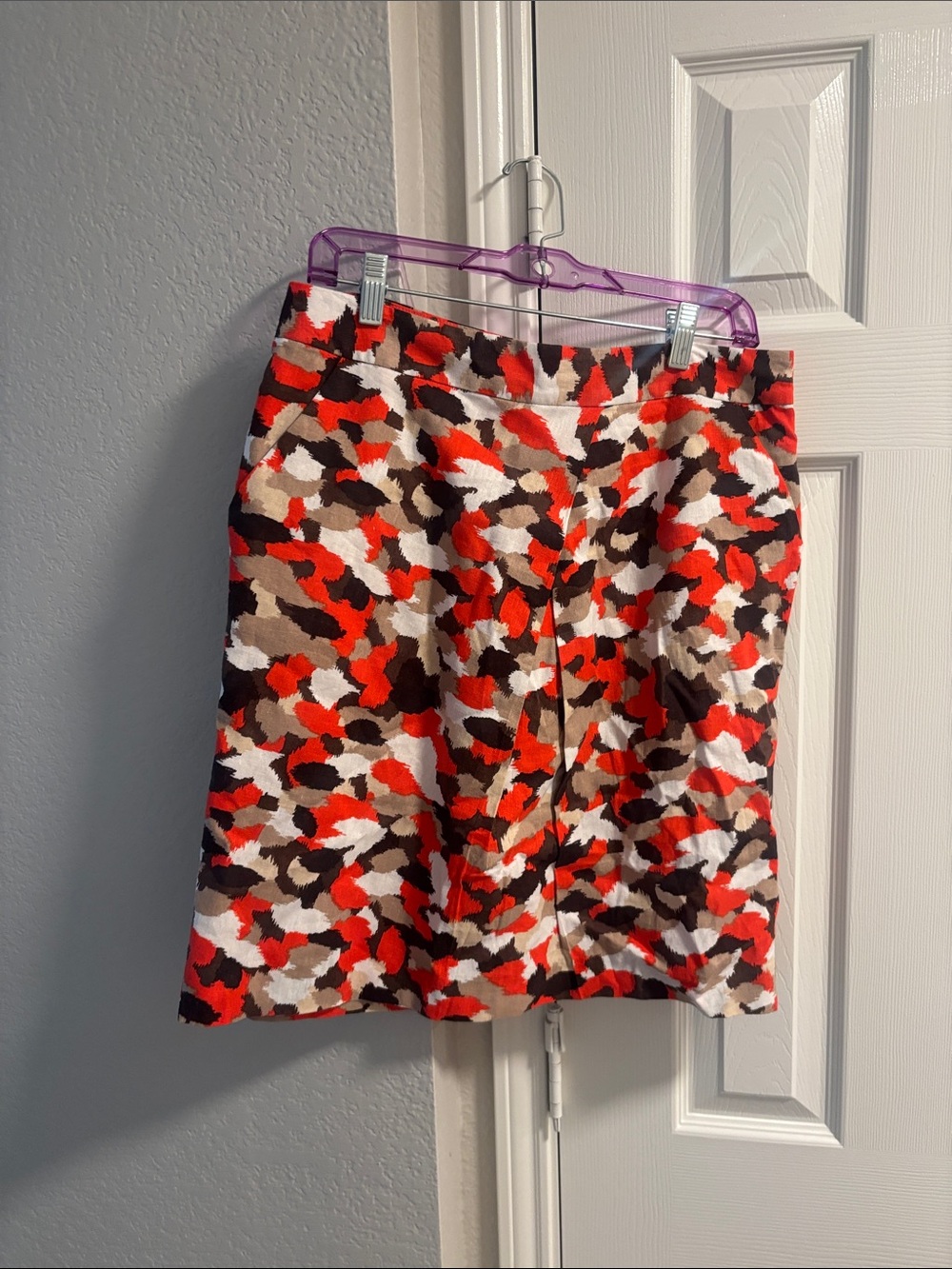 Cato size 10 orange multi mini skirt